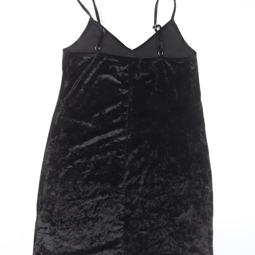 Hollister Womens Black S Velvet Slip Dress Party Cocktail