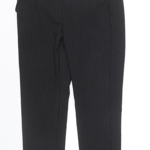 Marks and Spencer Womens Black Size 12 Slim Fit Straight Trousers