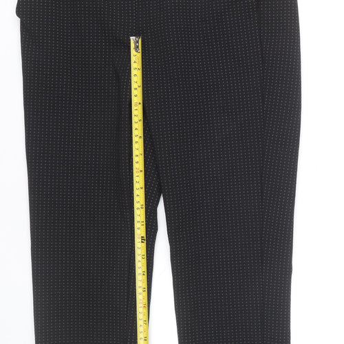 Marks and Spencer Womens Black Size 12 Slim Fit Straight Trousers
