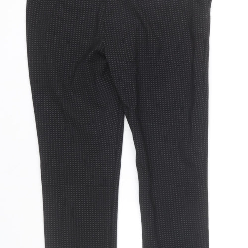 Marks and Spencer Womens Black Size 12 Slim Fit Straight Trousers