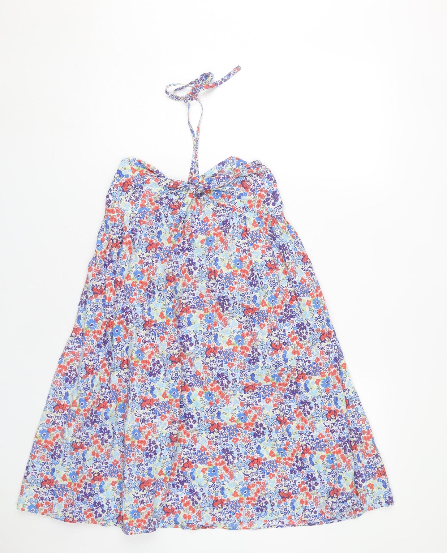 Kookai Women’s Multicoloured Floral Cotton Strapless Summer Dress Size 8