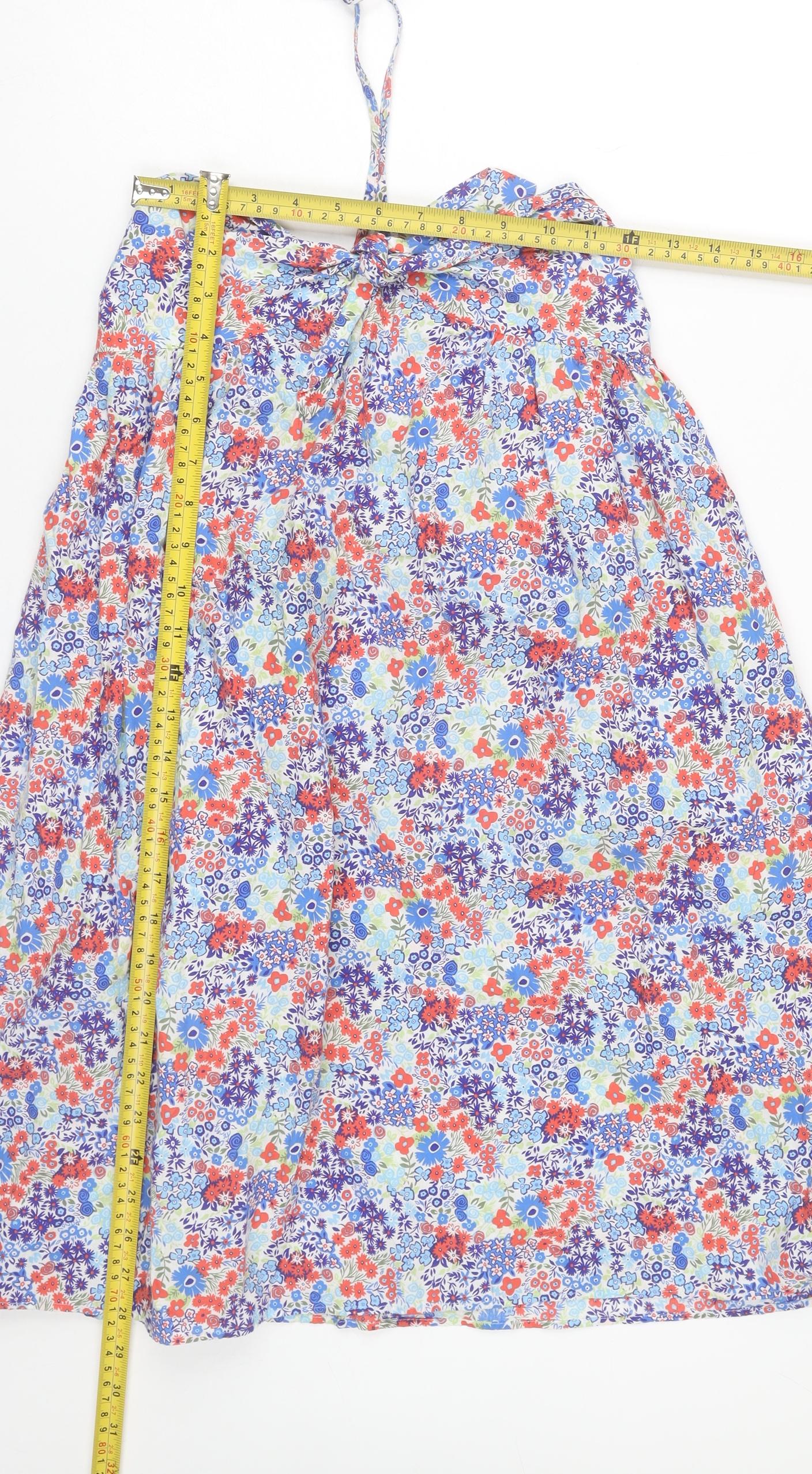 Kookai Women’s Multicoloured Floral Cotton Strapless Summer Dress Size 8