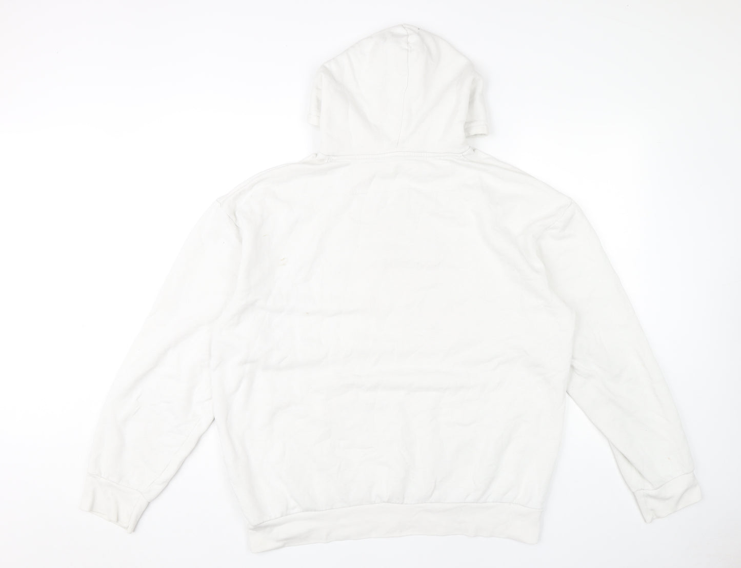 Pull&Bear Women’s White Hoodie XL The Rolling Stones Graphic Cotton Blend