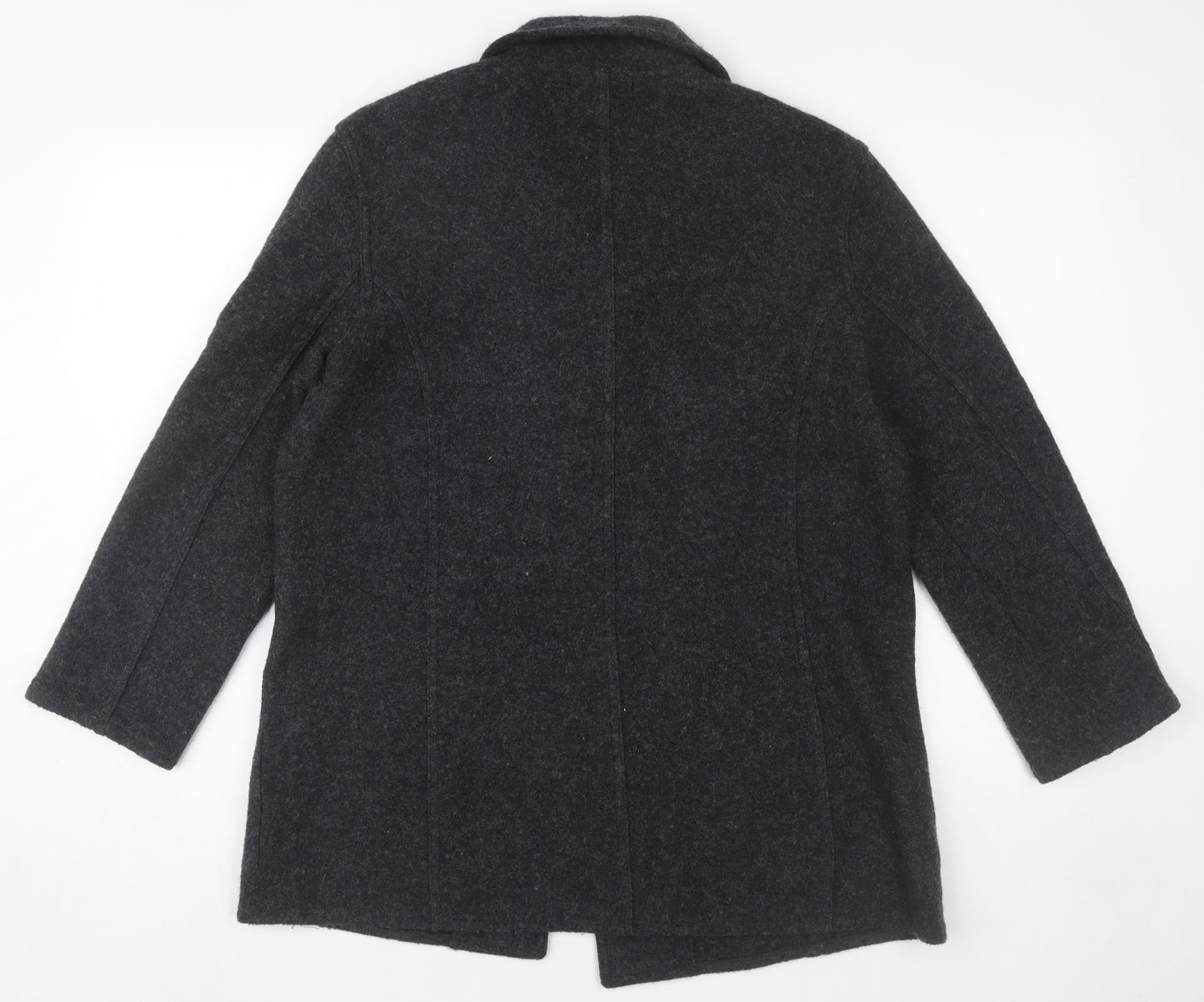 Deane & White Womens Grey Wool Mid-Length Overcoat Size S