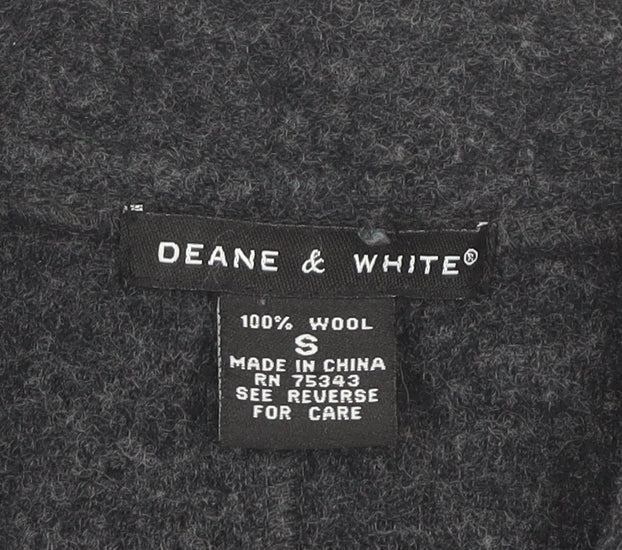 Deane & White Womens Grey Wool Mid-Length Overcoat Size S