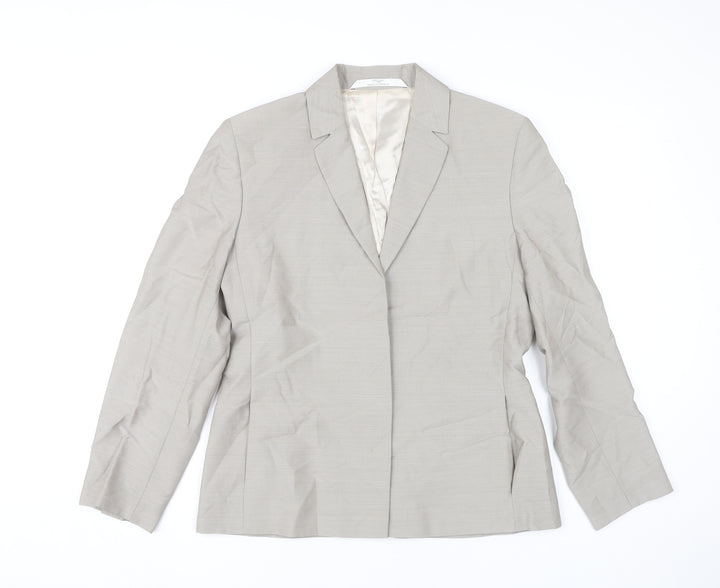 Marks and Spencer Women’s Beige Blazer UK 12 Classic Workwear