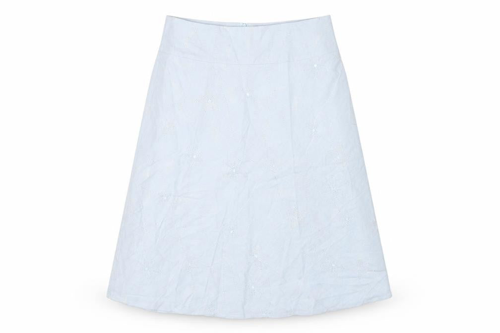 New Look Womens Blue Size 12 A-Line Knee Length Skirt