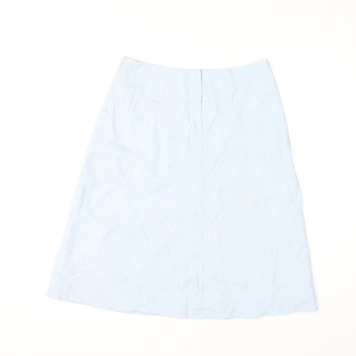 New Look Womens Blue Size 12 A-Line Knee Length Skirt