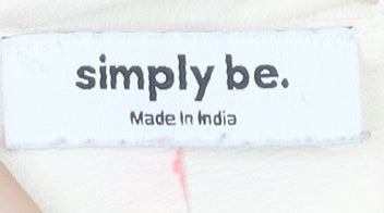 Simply Be Women’s Ivory Pink Polka Dot Plus Size 22 Camisole Top