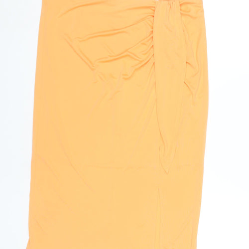 Michelle Keegan Women’s Orange Wrap Skirt Size 18 High Rise