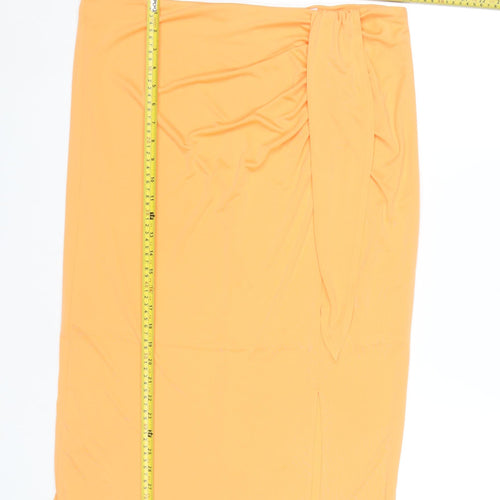 Michelle Keegan Women’s Orange Wrap Skirt Size 18 High Rise