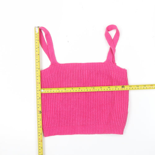 Apricot Womens Pink Knit Tank Top UK 10 Summer Camisole