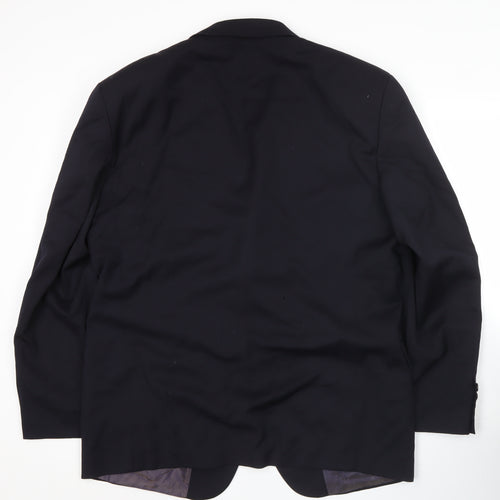 Oakland Men’s Black Wool Blazer 42R Notch Lapel Formal Jacket