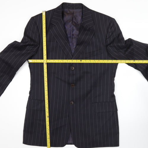 Paul Smith Men’s Blue Pinstripe Wool Blazer Jacket 40R Classic Formal