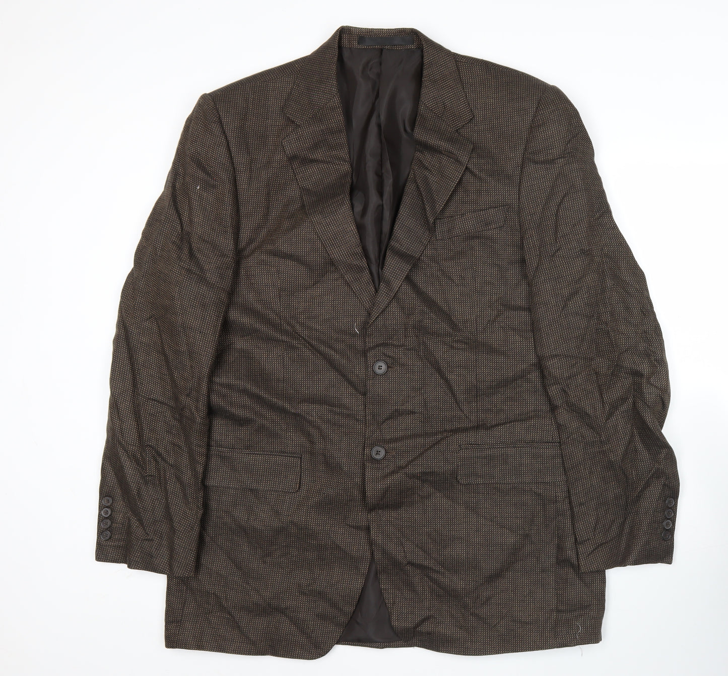 Marks & Spencer Men’s Brown 42L Linen Blazer Jacket Classic Fit