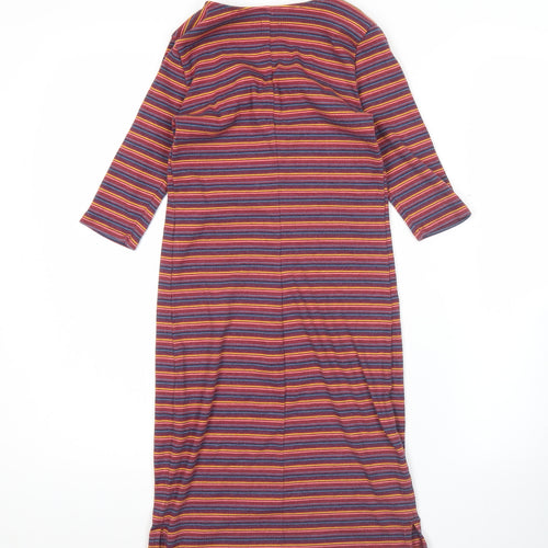 Hollister Women’s Multicoloured XS Striped Shift Dress 3/4 Sleeve