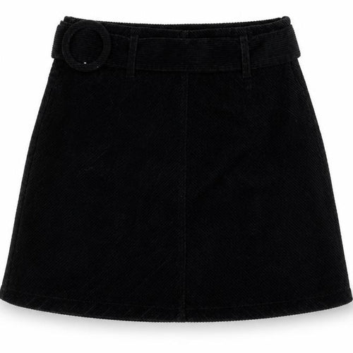 Denim Co. Womens Black Corduroy A-Line Skirt Size 12 Short