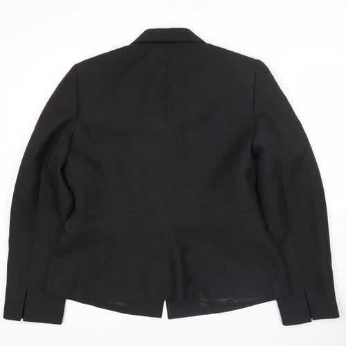Le Suit Womens Black Size 10 Tailored Jacket Notch Lapel Formal Workwear