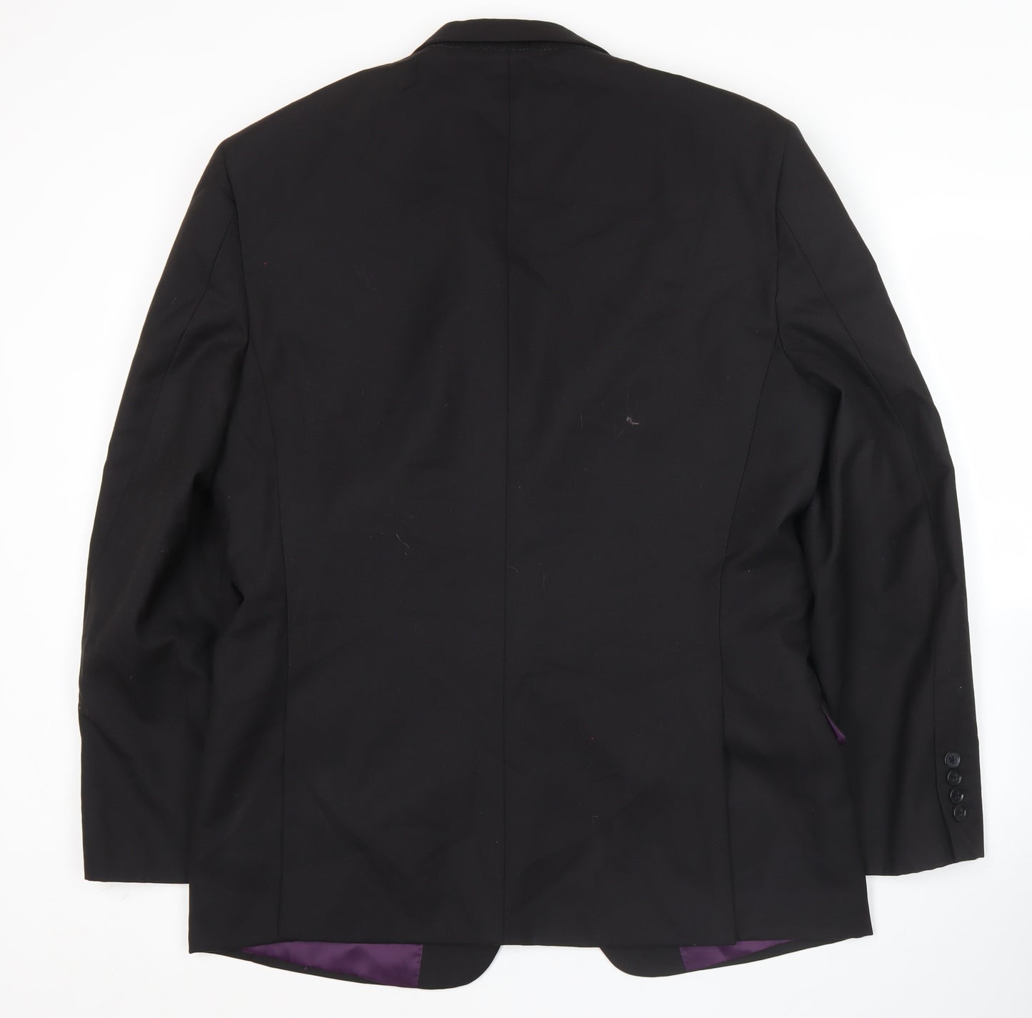 Ben Green Men Black 42R Wool Suit Jacket Classic Notch Lapel