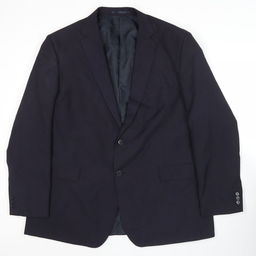 Karl Jackson Men's Blue 48in Regular Fit Blazer Jacket