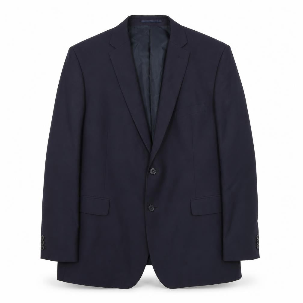 Front view of Karl Jackson Men's Blue 48in Regular Fit Blazer Jacket