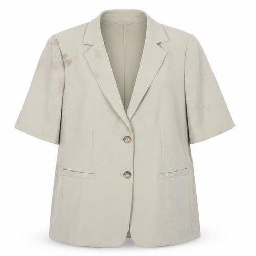 Marks and Spencer Women Beige Size 16 Short Sleeve Suit Jacket