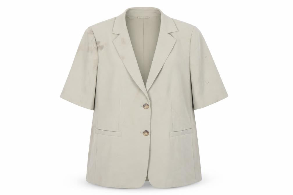 Marks and Spencer Women Beige Size 16 Short Sleeve Suit Jacket