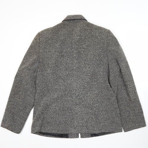 Opus Women's Grey Blazer Jacket Size 14 Wool Look Workwear