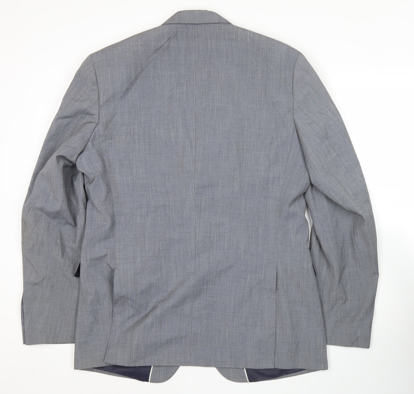 Burton Menswear Men’s Grey 42L Slim Fit Two Button Blazer Suit Jacket