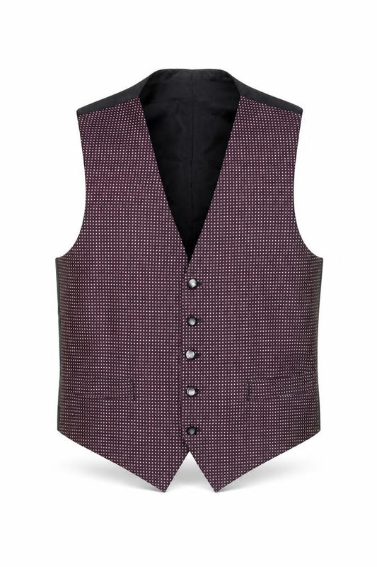 Piscador Men’s Geometric Waistcoat Medium 40 Shawl Lapel Formal