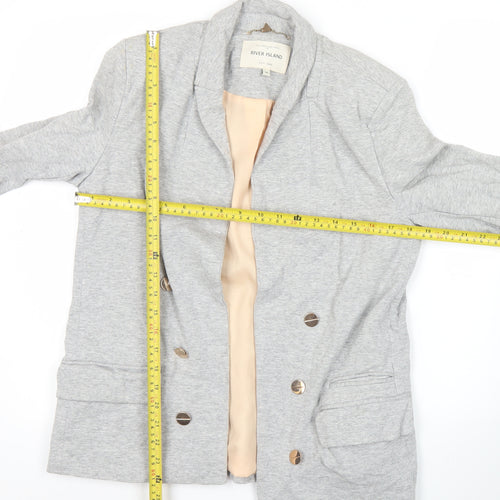 River Island Women’s Grey Blazer Jacket Size 10 Workwear