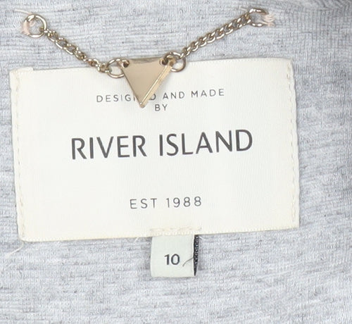 River Island Women’s Grey Blazer Jacket Size 10 Workwear