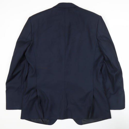 Burton London Men's Blue Slim Fit 42 Blazer Jacket