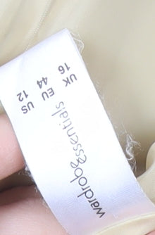 Wardrobe Essentials Women’s Beige Zip Jacket Size 16 Workwear