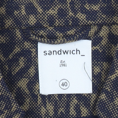 Sandwich Womens Brown Animal Print Blazer Size 12 Regular Fit