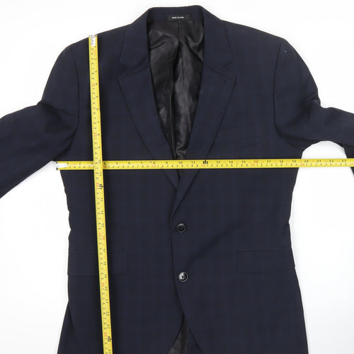 Cedar Wood State Men's Blue Check Slim Fit Blazer Jacket 40R