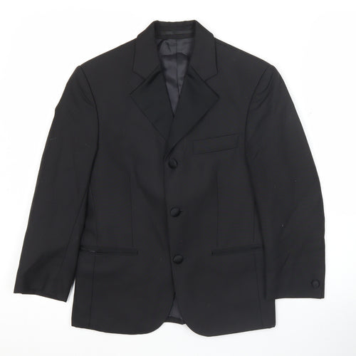 Young’s Formalwear Boys Black Shawl Lapel Tuxedo Blazer Jacket Size 24 in