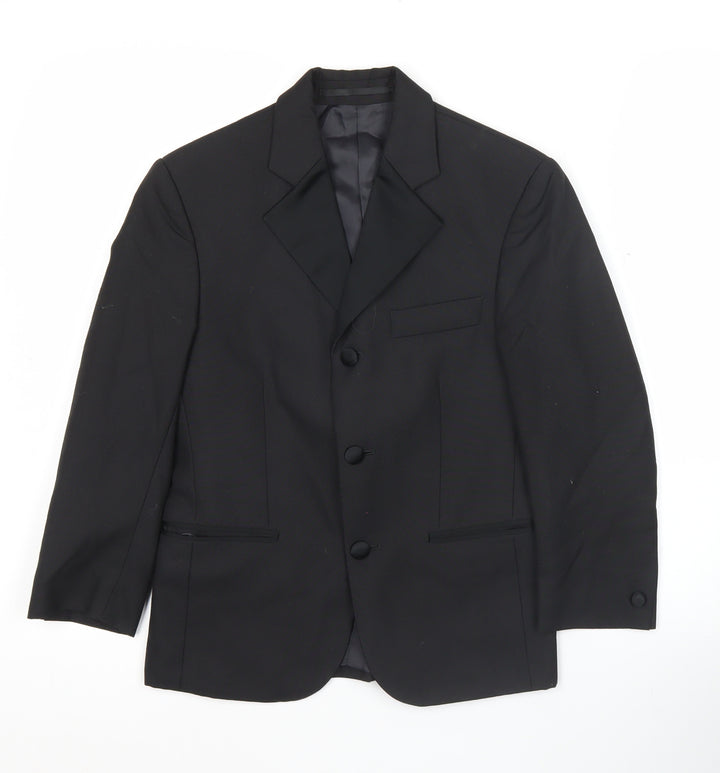 Young’s Formalwear Boys Black Shawl Lapel Tuxedo Blazer Jacket Size 24 in