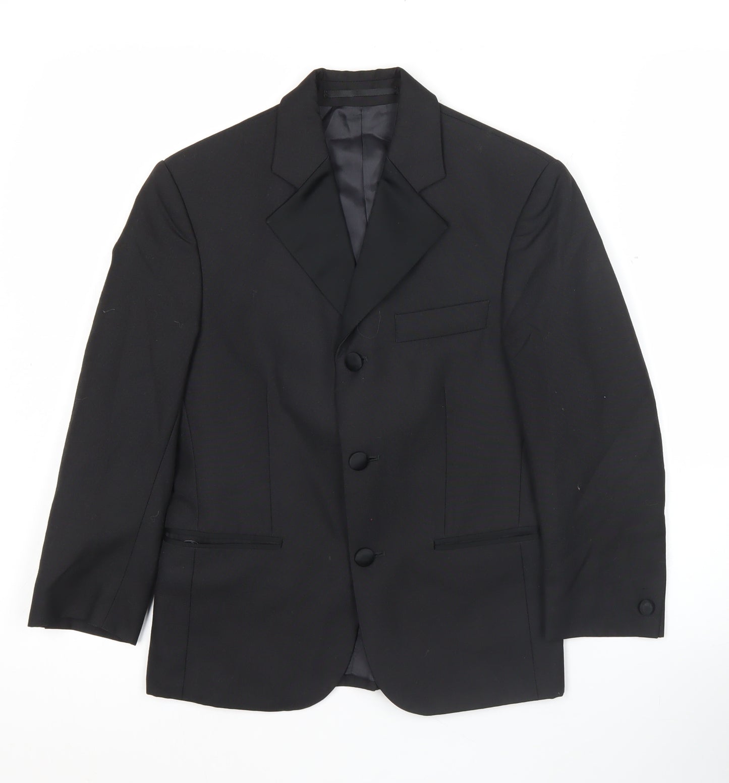 Young’s Formalwear Boys Black Shawl Lapel Tuxedo Blazer Jacket Size 24 in