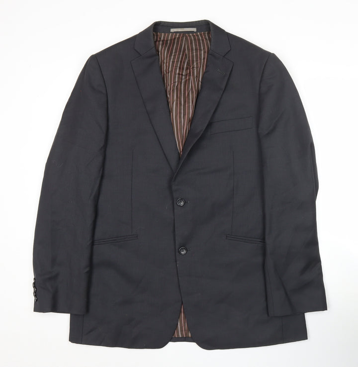 Peter Werth Men’s Black 40in Wool Blend Regular Fit Blazer Jacket