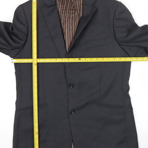 Peter Werth Men’s Black 40in Wool Blend Regular Fit Blazer Jacket