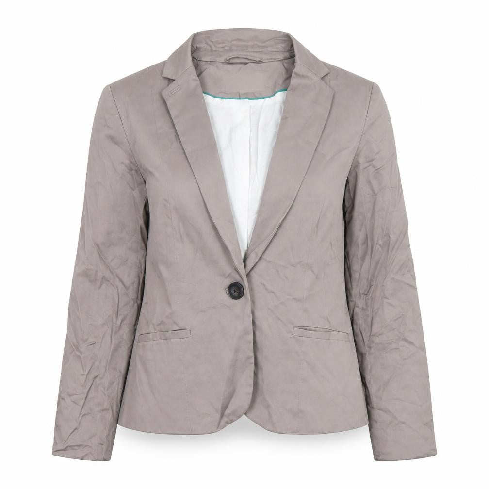 H&M Women’s Brown Blazer Size 10 Cotton Workwear Jacket