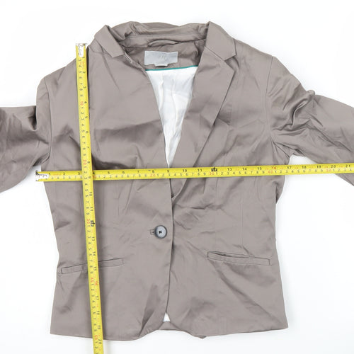 H&M Women’s Brown Blazer Size 10 Cotton Workwear Jacket