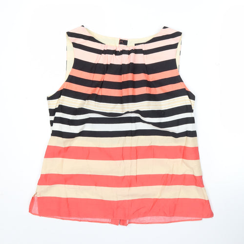 Dorothy Perkins Womens Multicolour Striped Blouse UK 14 Sleeveless