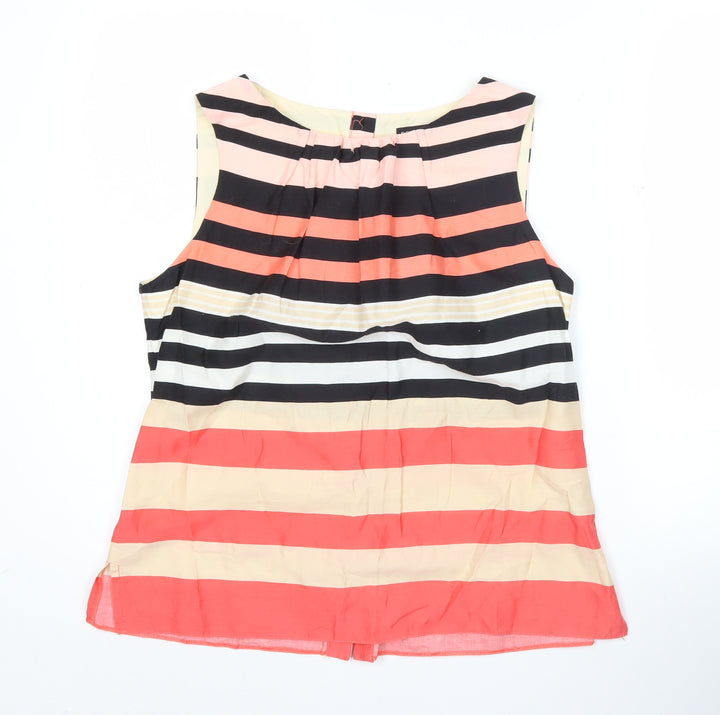 Dorothy Perkins Womens Multicolour Striped Blouse UK 14 Sleeveless