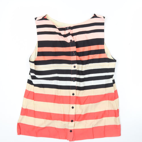 Dorothy Perkins Womens Multicolour Striped Blouse UK 14 Sleeveless