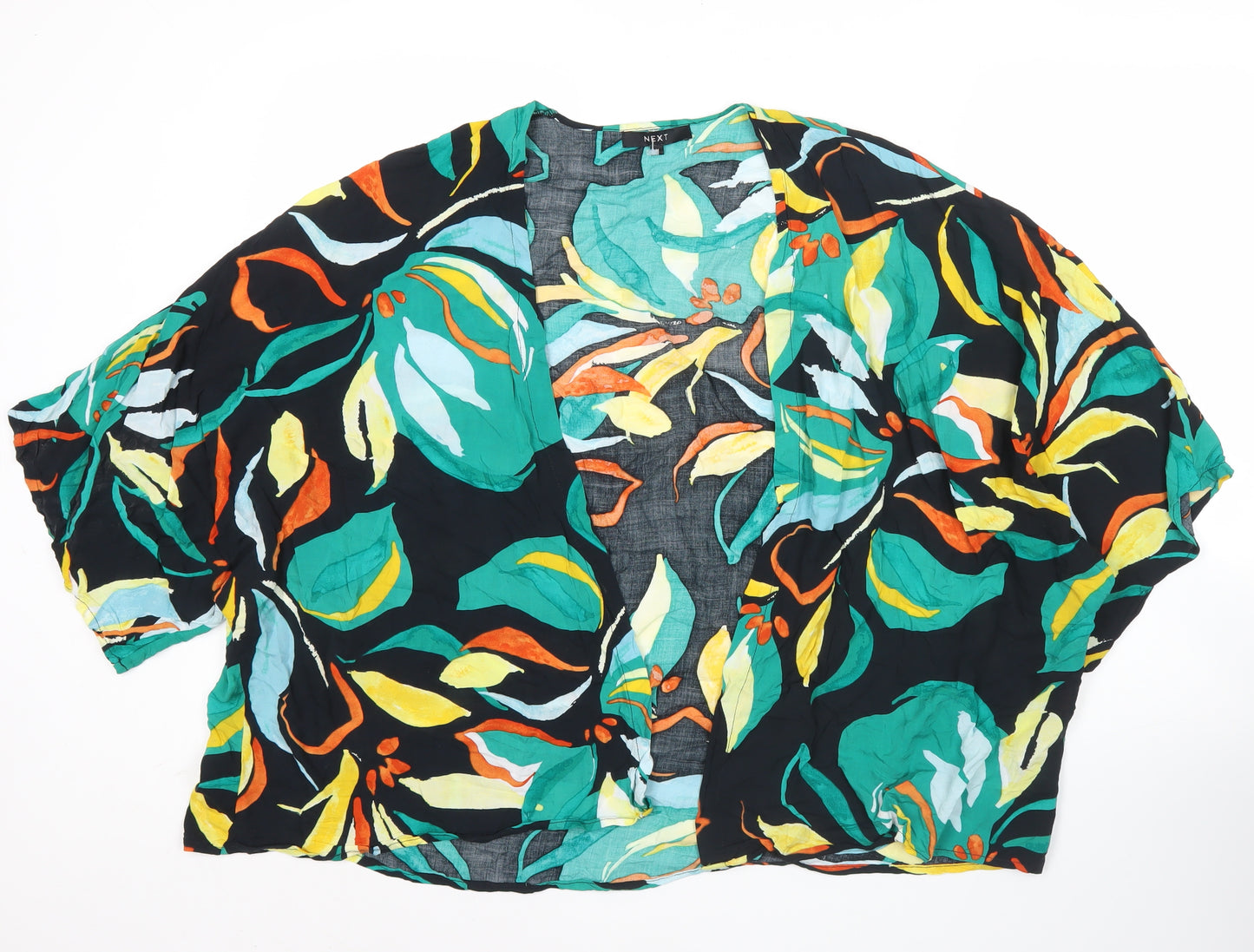 Next Womens Multicoloured Floral Kimono Blouse Size M Viscose
