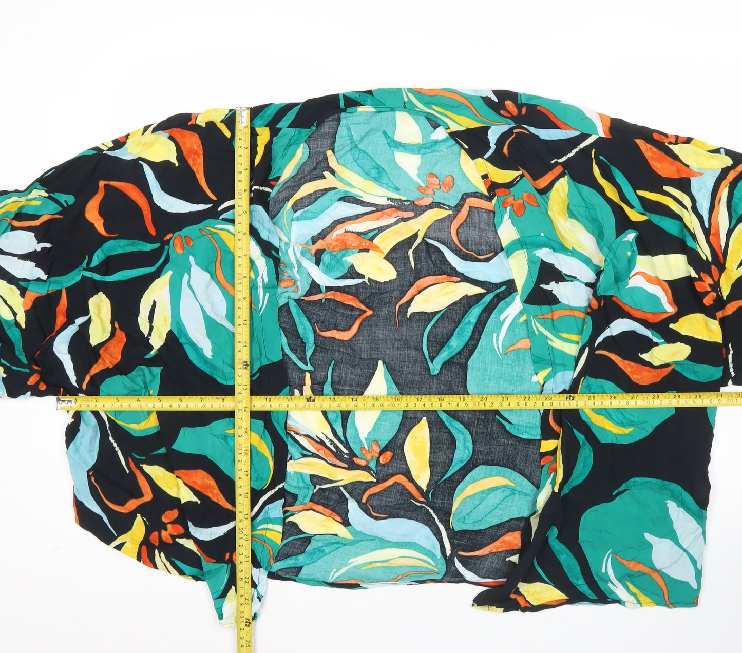 Next Womens Multicoloured Floral Kimono Blouse Size M Viscose