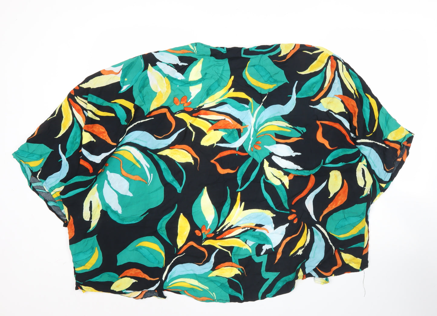 Next Womens Multicoloured Floral Kimono Blouse Size M Viscose