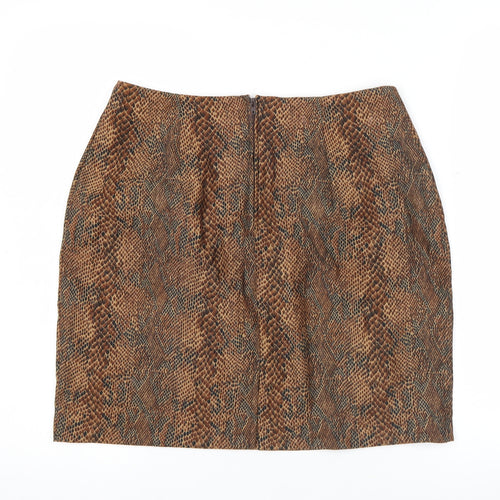 Briggs Petite Women's Brown Animal Print Pencil Skirt Size 10